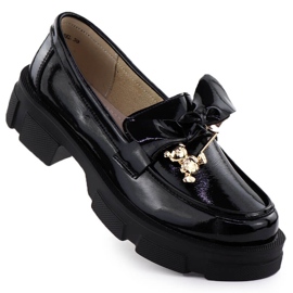 Filippo neri dp610 mocassini in pelle verniciati nero
