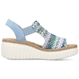 Rieker Women's Sandals in pelle Inserto blu