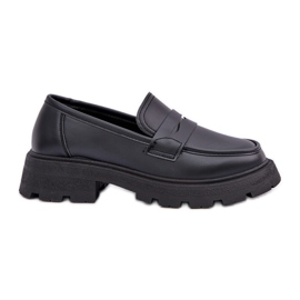 Mocassine femminili con eco in pelle nera nero