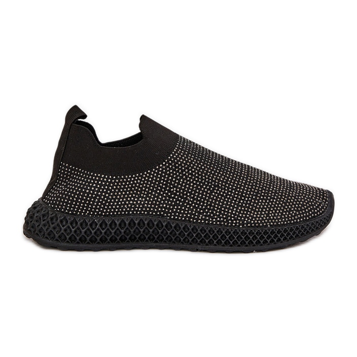 S.Barski Scarpe sportive da donna sbloccate con TW121 decorazione nera nero