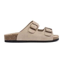 Goodin Flip di cuoio da donna Flip beige