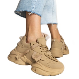 Sneaker sportive delle donne marroni da donna marrone