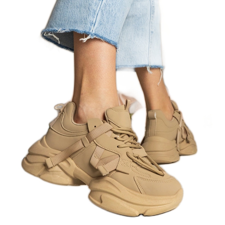 Sneaker sportive delle donne marroni da donna marrone