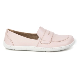Olivier Eleganti mocassini in pelle minimalista da donna a piedi nudi 1280 polvere rosa