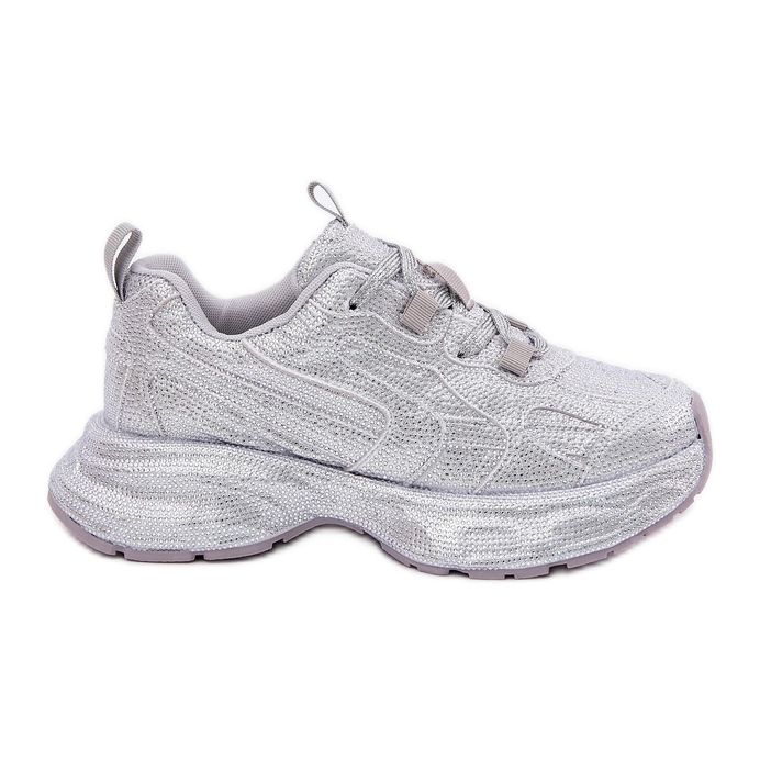 Sneaker da donna decorate con zirconi d'argento
