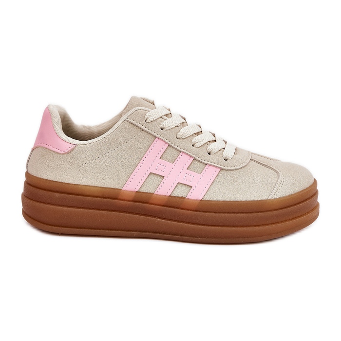 Sneakers Platform da Donna, Beige