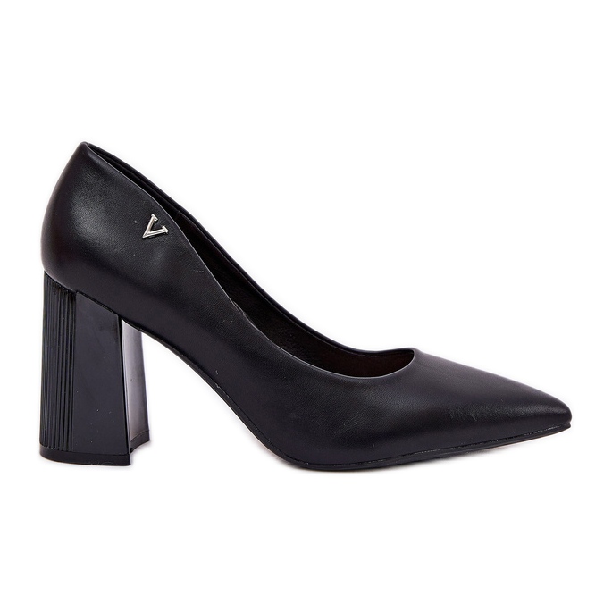 Eleganti pompe sul palo nero di Vinceza 62220