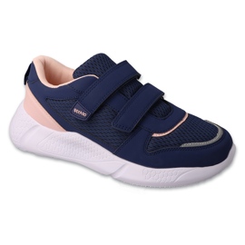 Befado sportivo per bambini con velcro 452Y004 blu navy/rosa