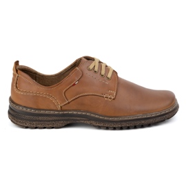 Olivier Scarpe in pelle maschile casual 221GT cammelli marrone