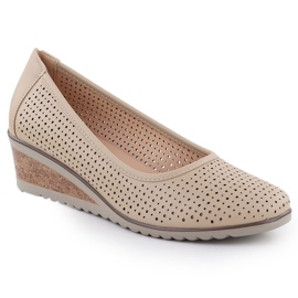 Pompe da donna Scarpe aperte Beige Vinceza 58461