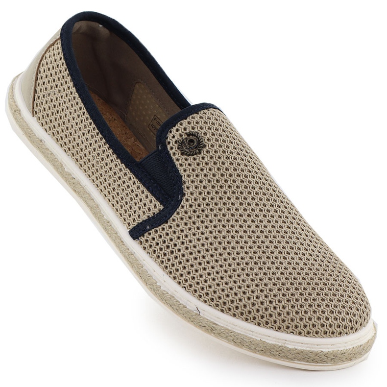Le scarpe da uomo sono scivolate in Bugatti 321-ASP61-6900 Espadrilles beige