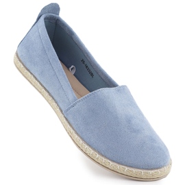 Potocki Espadrilles femminile in pelle scamosciata in pelle scamosciata blu py16332