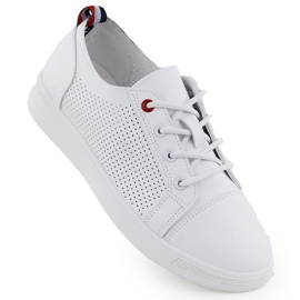 Sneaker scarpe sportive con ecologico openwork White Potocki Py1633 bianco