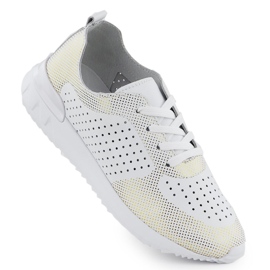 Białe artiker 56c1036 scarpe sportive in pelle aperta bianca