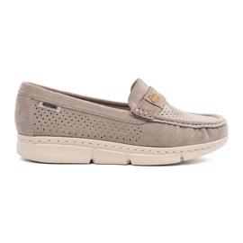 Goodin Moafer Openwork Dark Beige con un elemento dorato