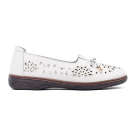 Goodin Scarpe da punzonatura bianca con un arco