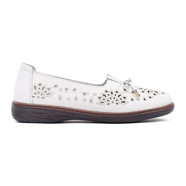 Goodin Scarpe da punzonatura bianca con un arco