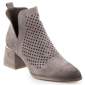 Tacchi alti in pelle scamosciata femminile grigio potocki sz12356