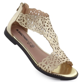 Sandali da donna Openwork Platinum Złote M. Daszyński MR24148-2 d'oro