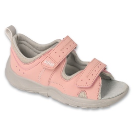 Inserto in pelle per bambini di Befado Sandals 721p020 rosa