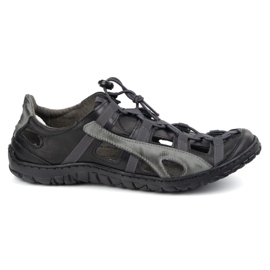 Olivier Scarpe per biciclette in pelle maschile 262kz nero