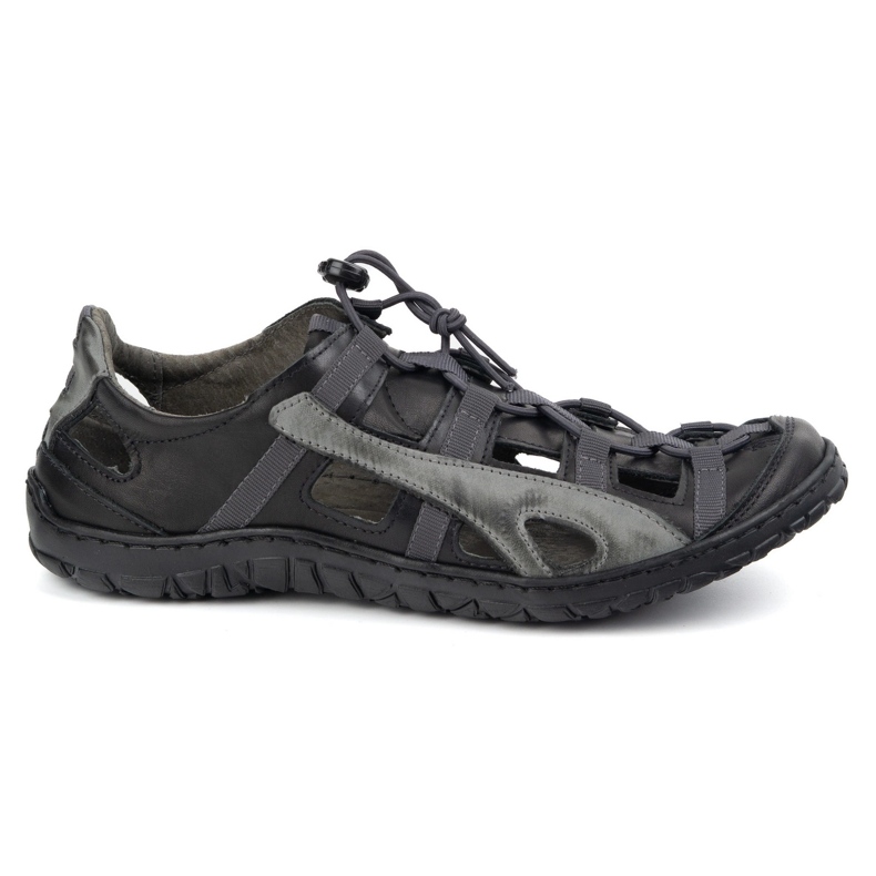 Olivier Scarpe per biciclette in pelle maschile 262kz nero