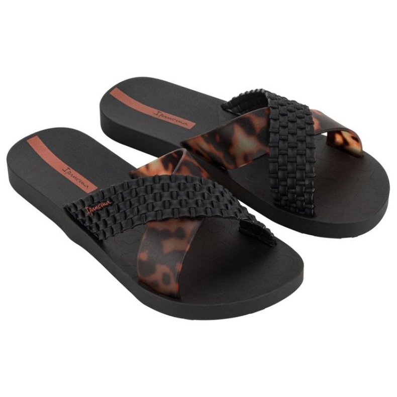 Slide diapositiva ipanema 27214 BC402 Flip leopardo nero