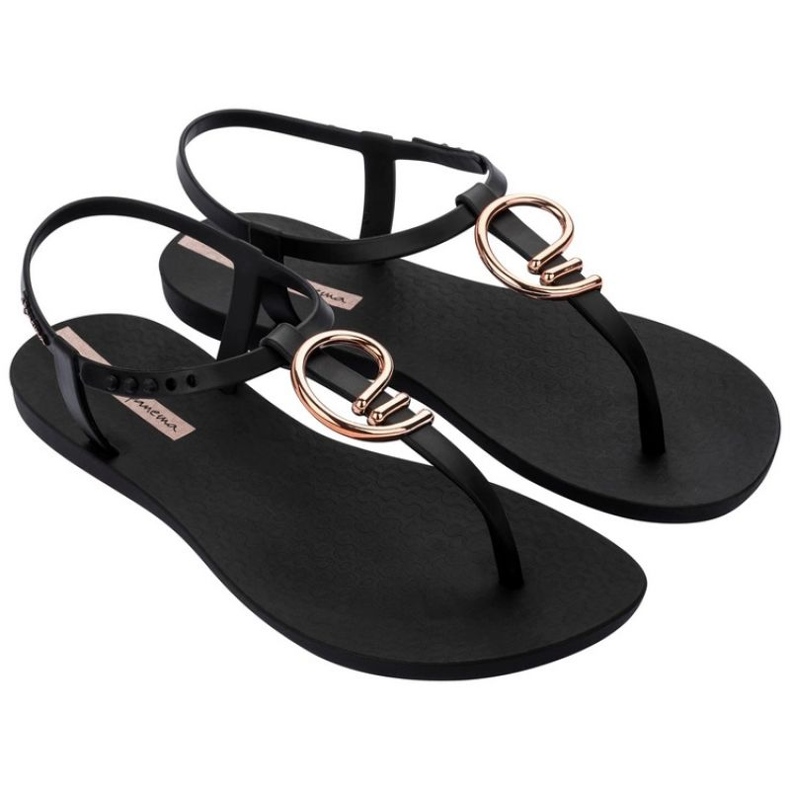 Ipanema Classe Shyrish 83656 BD172 Sandles Black Gold Look nero