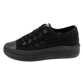 Lee Cooper LCW-23-44-1618L Scarpe Sneaker in pizzo nero