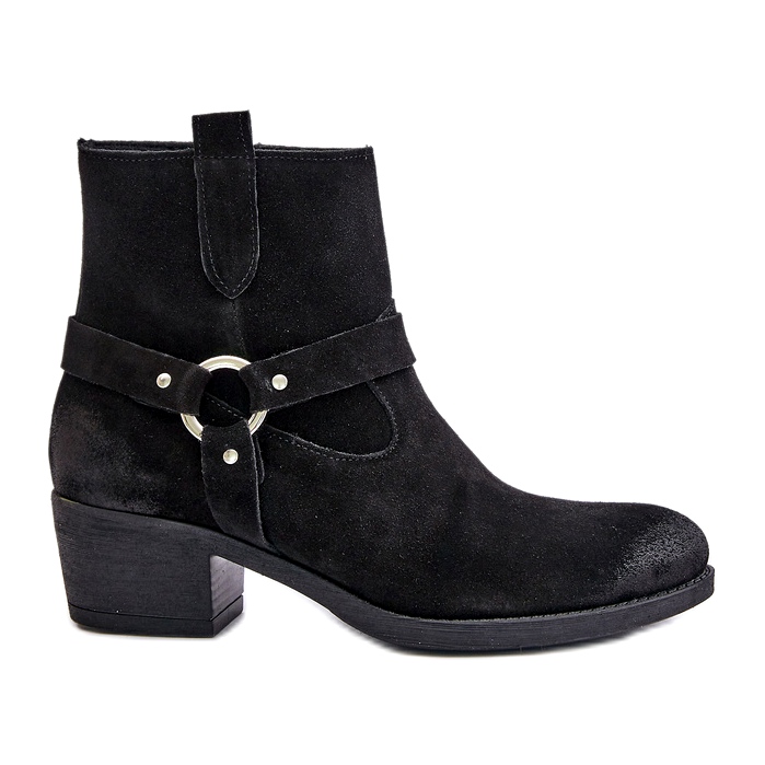 Tacchi alti da donna isolati in pelle Zazoo 60477 NERO