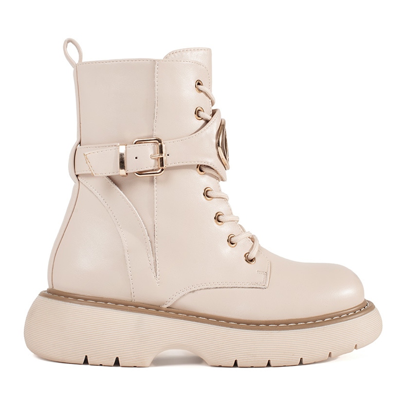 Shelvt Stivali da donna allacciati beige