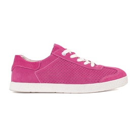 Goodin Sneaker Openwork rosa realizzate in pelle naturale