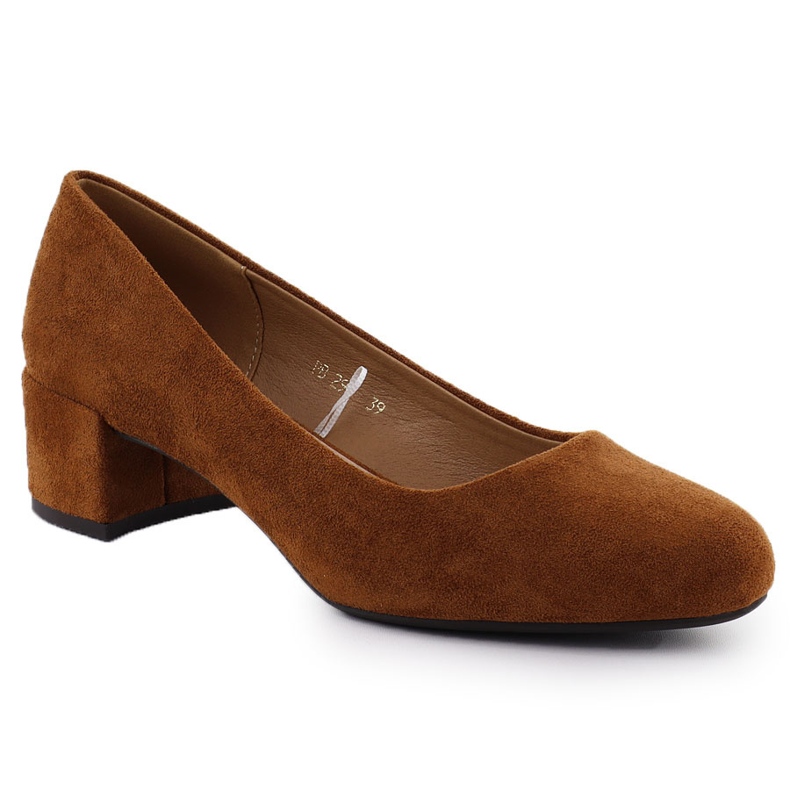 Pompe sul blocco in pelle scamosciata Camel Sergio Leone PB291 marrone