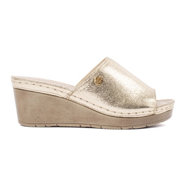 Goodin Flip -flip di Golden Women on Wedge d'oro