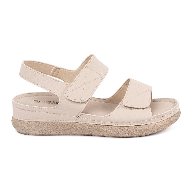 Goodin Sandali in velcro da donna beige leggero