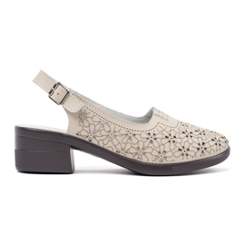 Goodin Sandali a ruote basse brunite beige