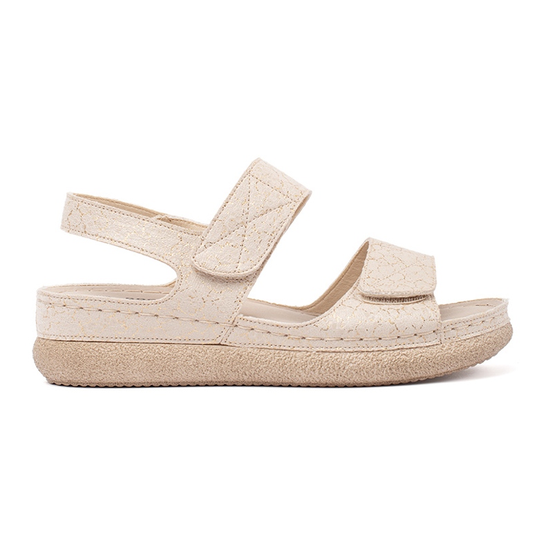 Goodin Sandali in velcro da donna beige leggero