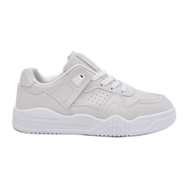 Scarpe sportive da donna con sneaker con eco in pelle bianca bianco