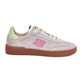 Scarpe sportive in pelle scamosciata per donne D.Franklin DFSH387005 Trovato bianco