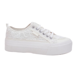 Big Star RR274747 Sneaker in pizzo femminile bianco
