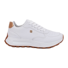 Scarpe sportive femminili leggere Big Star RR274629 Sistema bianco hi-poli.
