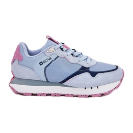 Scarpe sportive luminose in pelle scamosciata femminile Big Star RR274236 HI-Polish Blue