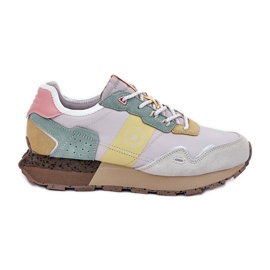 Sneakers in pelle scamosciata femminile Big Star RR274244 Sistema grigio hi-polestro