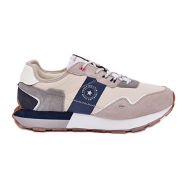 Sneaker in pelle scamosciata maschile sulla piattaforma di sistema Hi-Poliish Hi-Poliish RR174471 Big Star RR174471 grigio