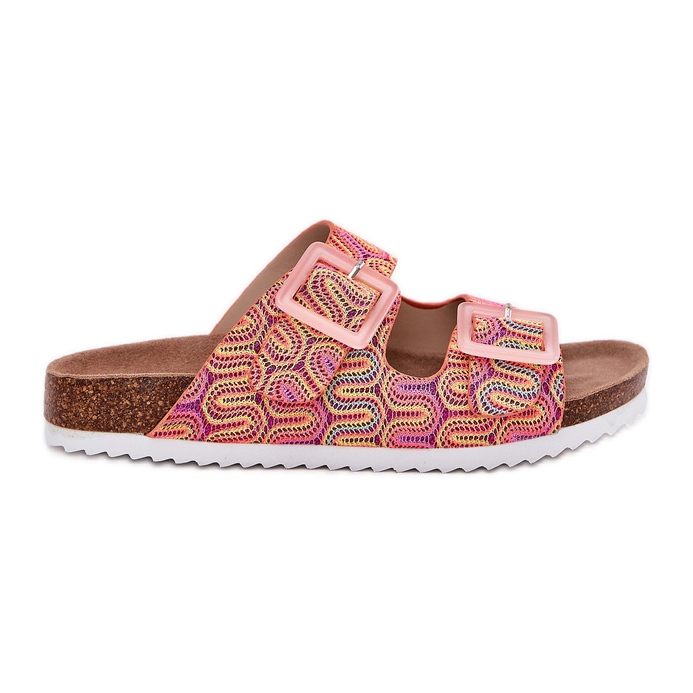 S.Barski Infradito da donna con fibbie e glitter S. Barski RB51-006 Orange arancia