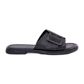 S.Barski Flip in pelle femminile con fibbia nera D&amp;A SJ2302-01 nero
