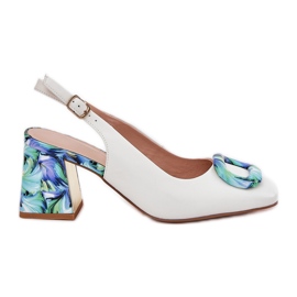 S.Barski Sandali in pelle da donna sul D&amp;A CR51-002 Bianco