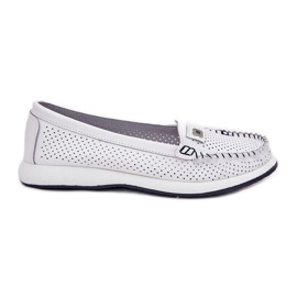 S.Barski Mocassini in pelle da donna S. Barski LR51-673 White bianca