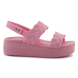 CROCS Brooklyn Weven Weedge Basso 209977-6xx Sandali rosa