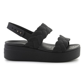 Crocs sandali Brooklyn Weven Weedge 209977-060 nero